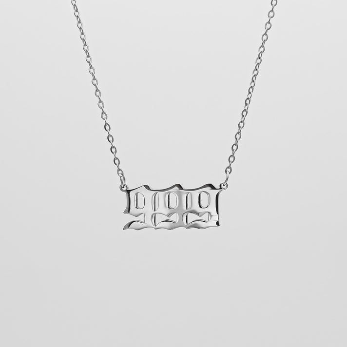 Angel Number necklace available in 18k Gold plated or silver,  number 999, by PRYA