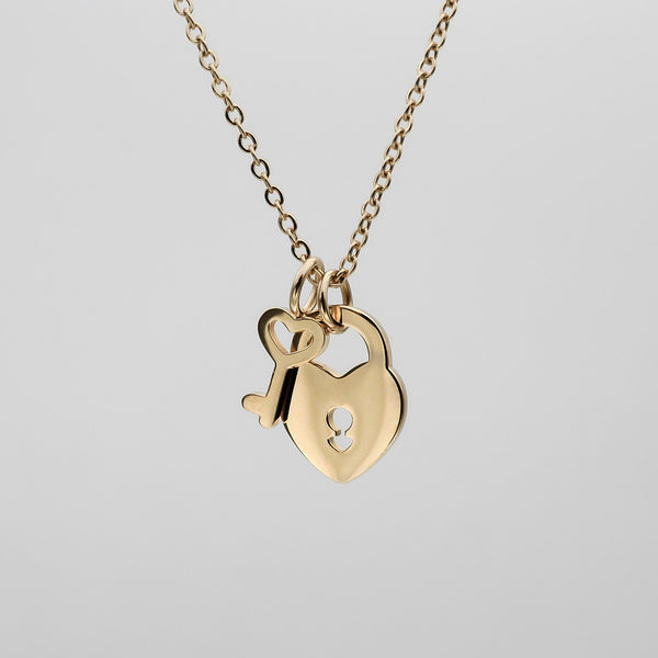 Akira Lock & Key Necklace | Pendant Necklace | PRYA Jewellery UK