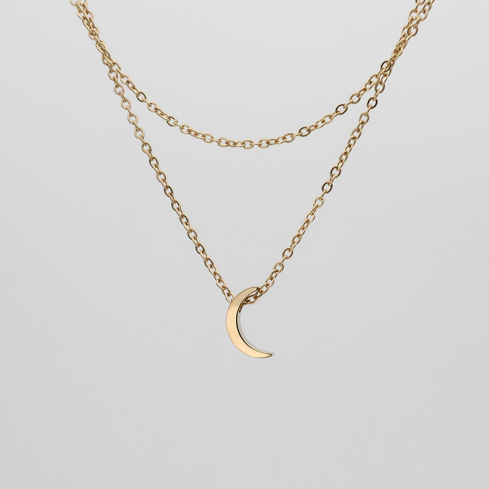 Celine Layered Moon Necklace