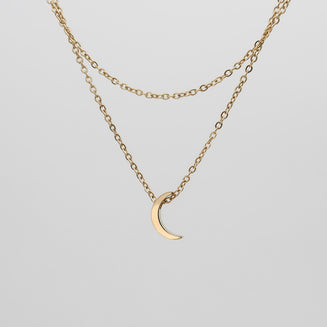 Celine Layered Moon Necklace