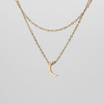 Celine Layered Moon Necklace