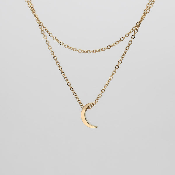 Celine Layered Moon Halskette