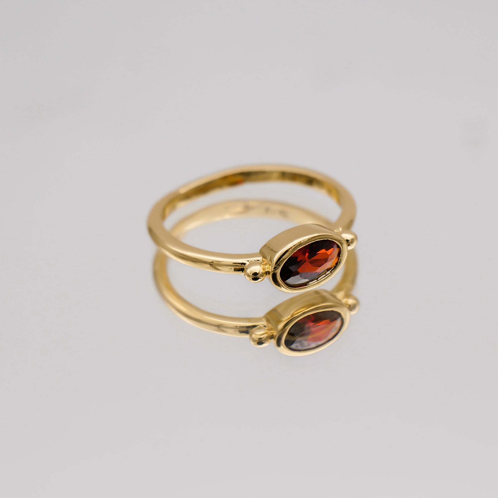 Birthstone ring gold for January