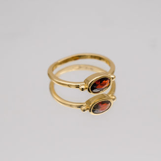 Birthstone ring gold for January