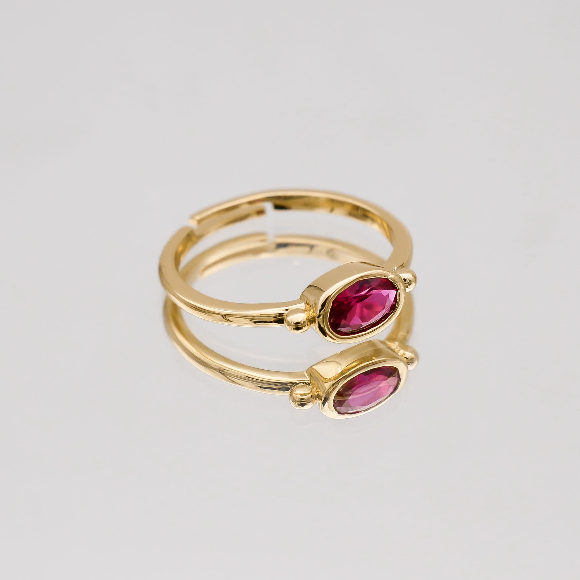 Birthstone ring gold for July