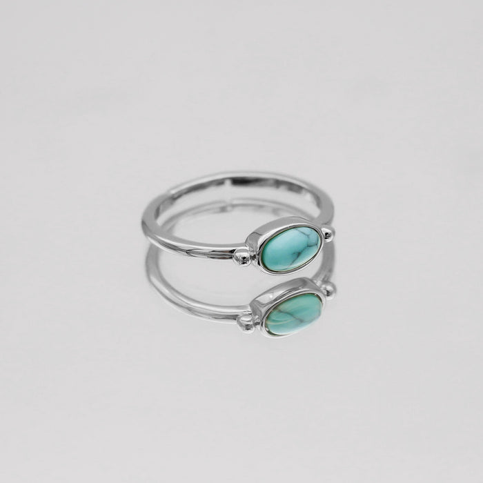 Birthstone ring silver for December