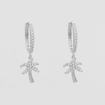 ICY Palm Tree Huggies, Silver | PRYA