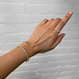 Jada Baguette CZ Bracelet Fin | Or 