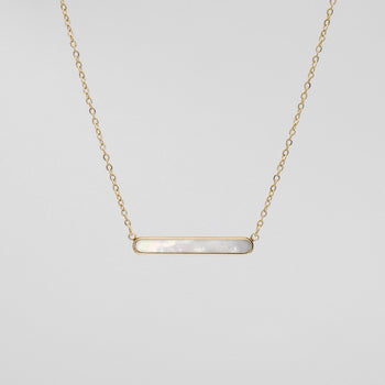 amaya opal bar necklace in gold prya