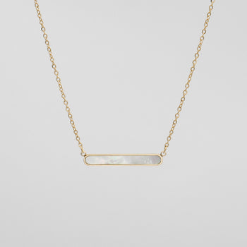 amaya opal bar necklace in gold prya