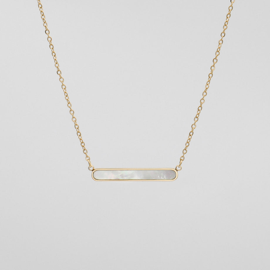 amaya opal bar necklace in gold prya