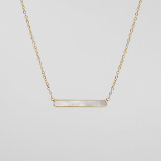 amaya opal bar necklace in gold prya