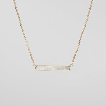 amaya opal bar necklace in gold prya