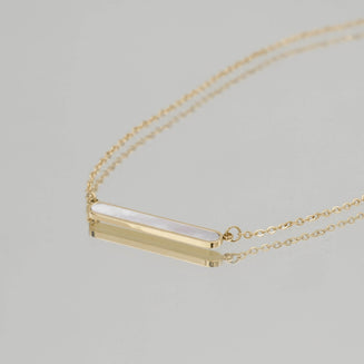 amaya opal bar necklace in gold prya