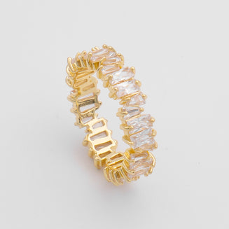 Jada Baguette Cut CZ Ring | Gold, US 6 | UK L | EUR 52 | PRYA