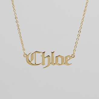 Classic Name Plate Necklace | PRYA