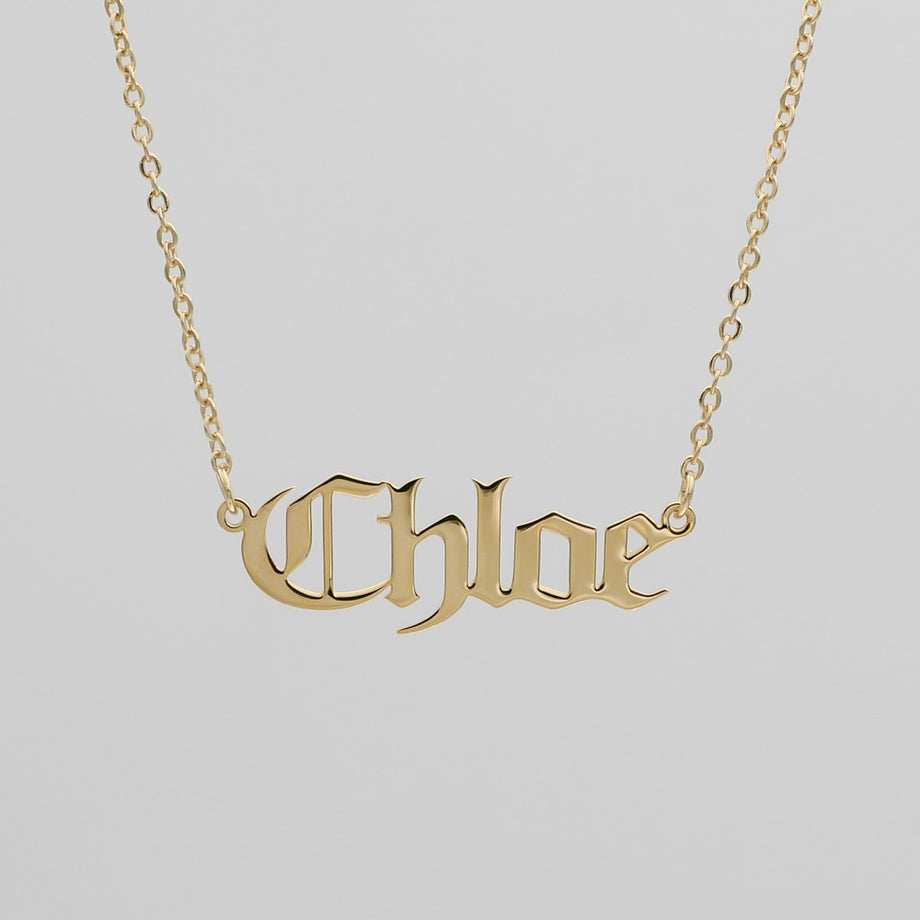 Classic Name Plate Necklace | PRYA