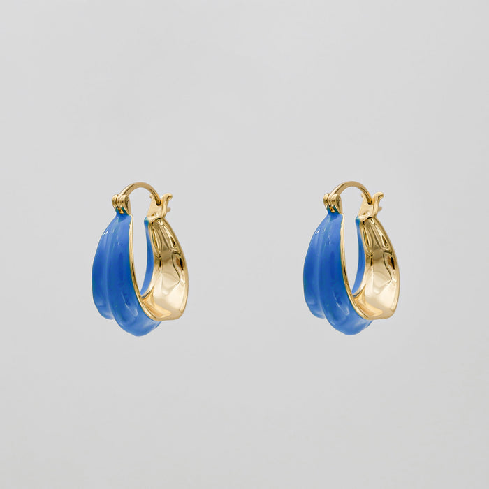 Boucles d'oreilles Katia Bleu 