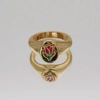 Tulip Signet Ring