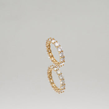 Gold pave CZ Macie ring