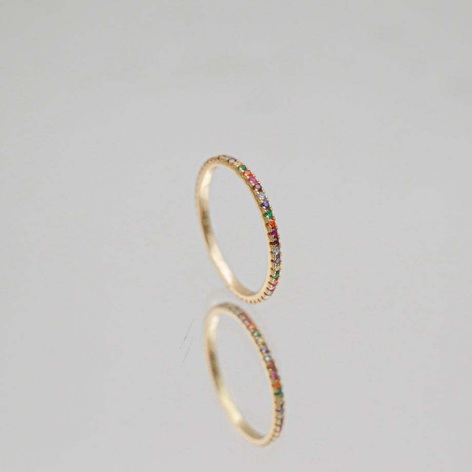 Bague en diamant arc-en-ciel Iris Dainty