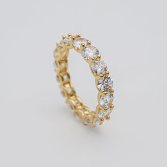 Gold pave CZ Macie ring