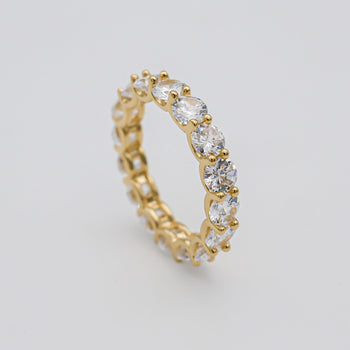 Gold pave CZ Macie ring