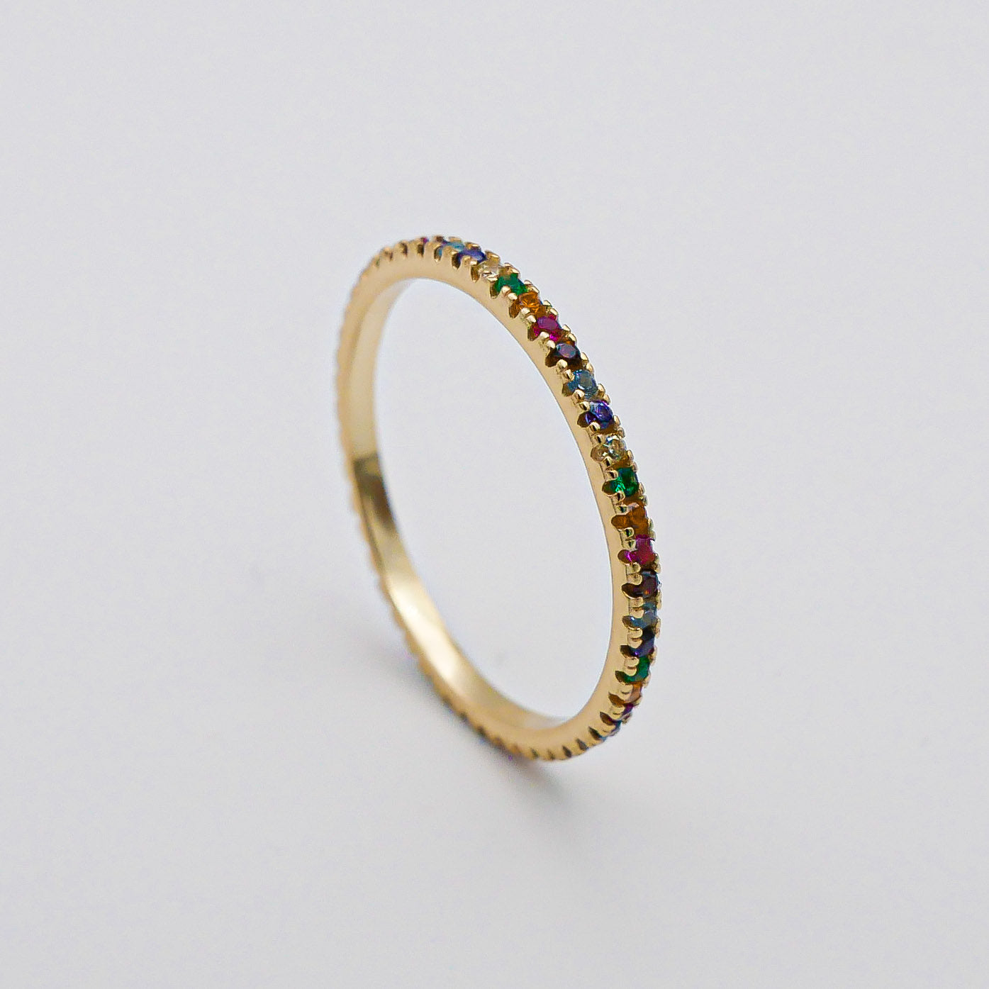 Iris Dainty Rainbow Diamond Ring
