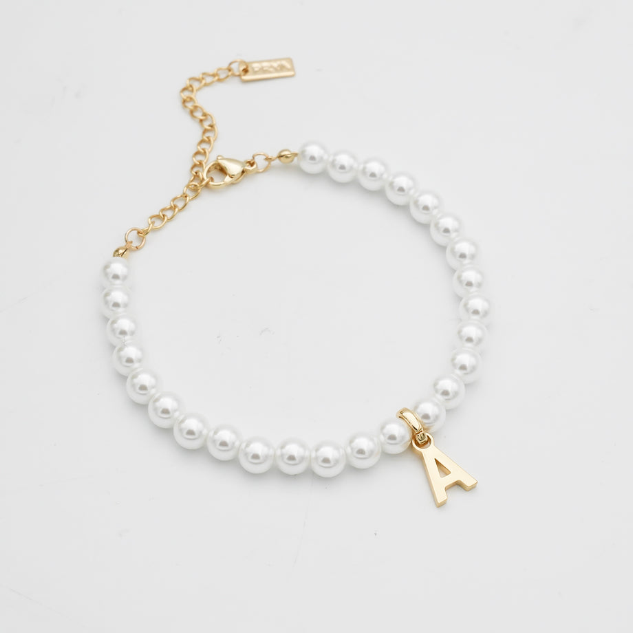 Bracelet Initial Perle Classique