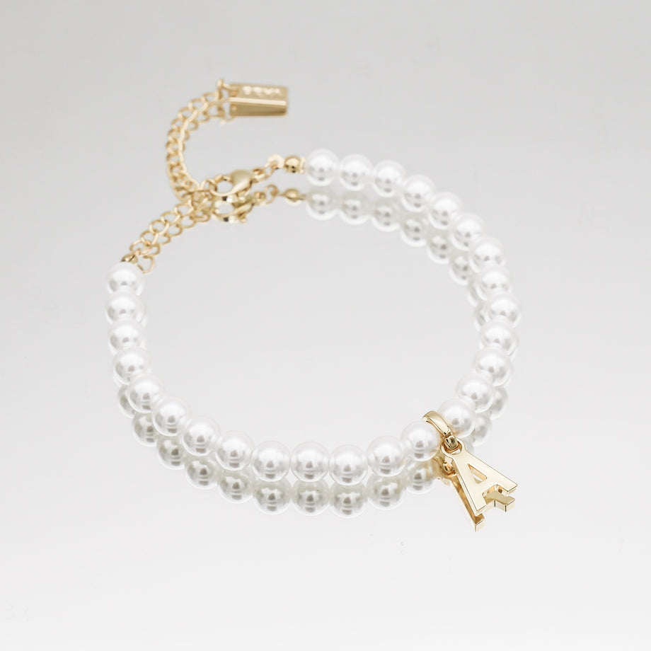 Bracelet Initial Perle Classique