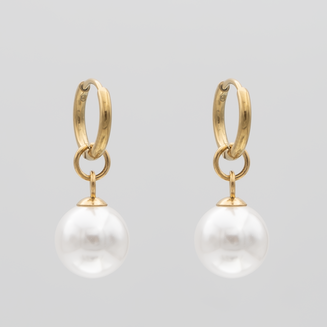 Phoebe Pearl Hoop Earrings