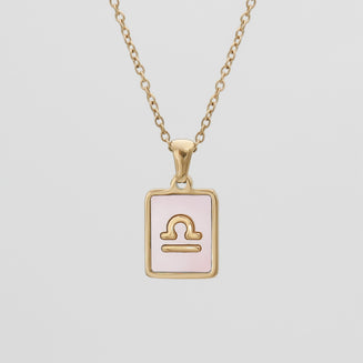 Pink Zodiac Symbol Necklace