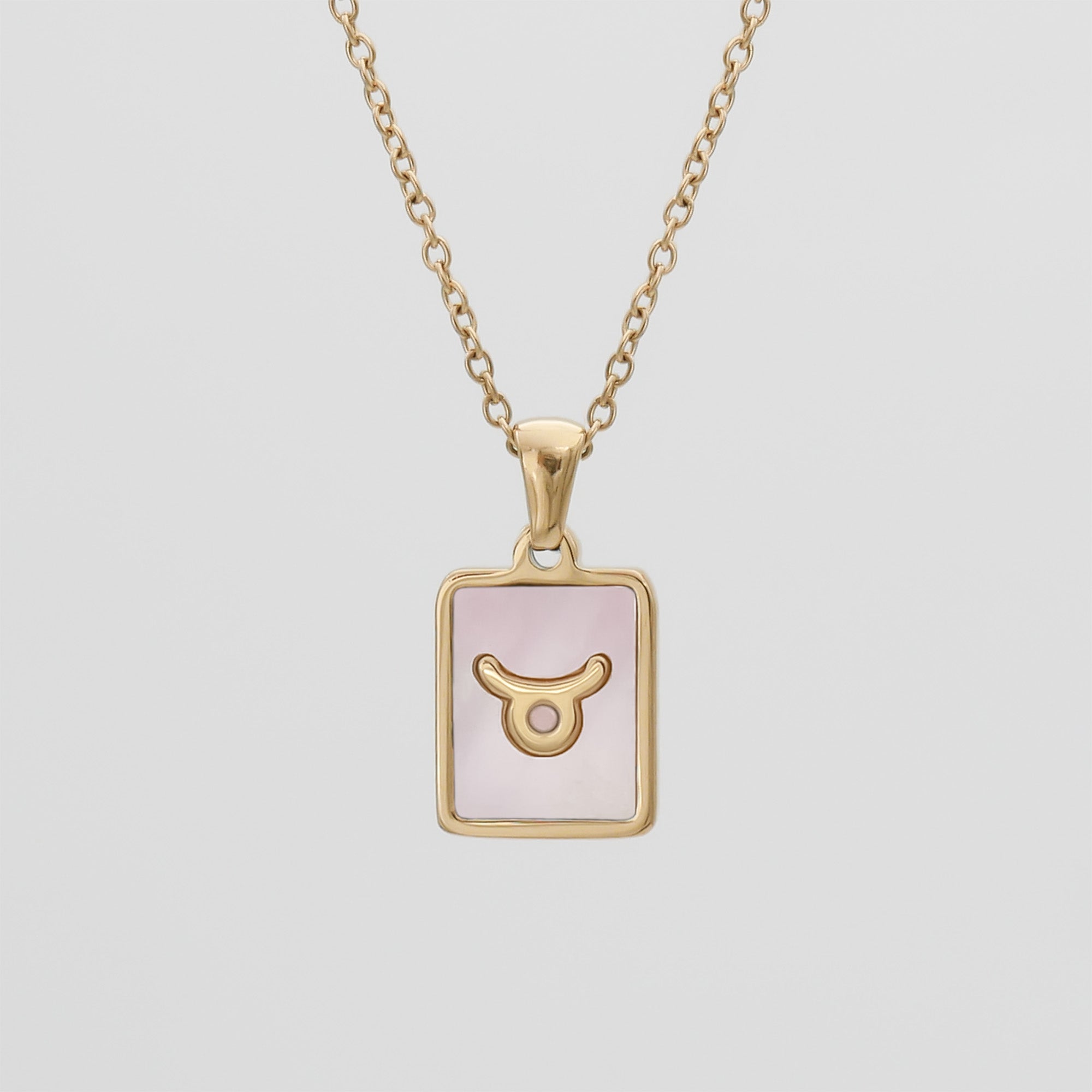 Pink Zodiac Symbol Necklace