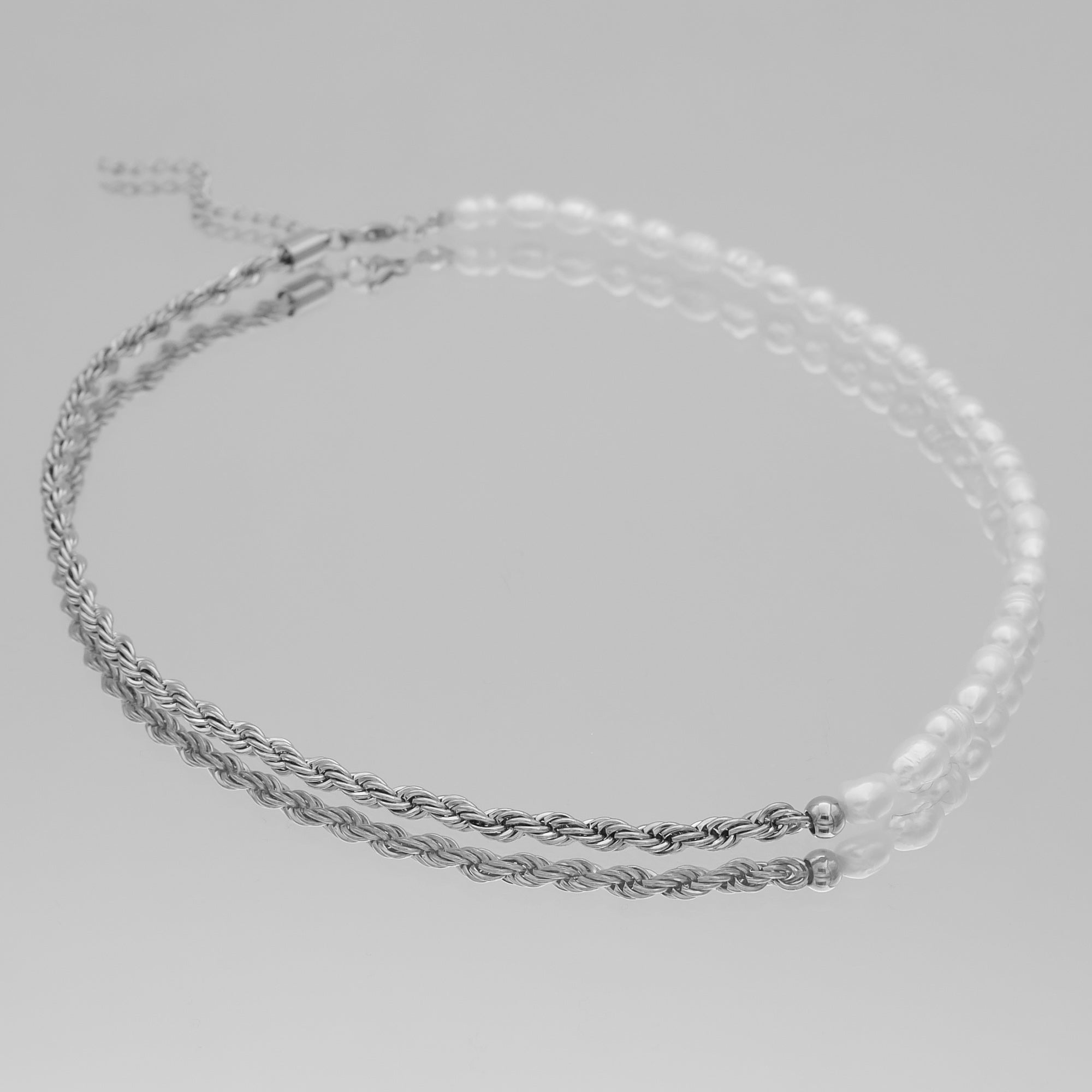 Rope and Pearl Chain Necklace