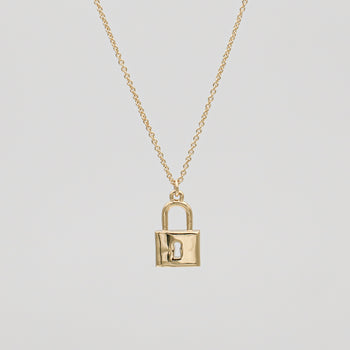 Sarai CZ Lock Necklace