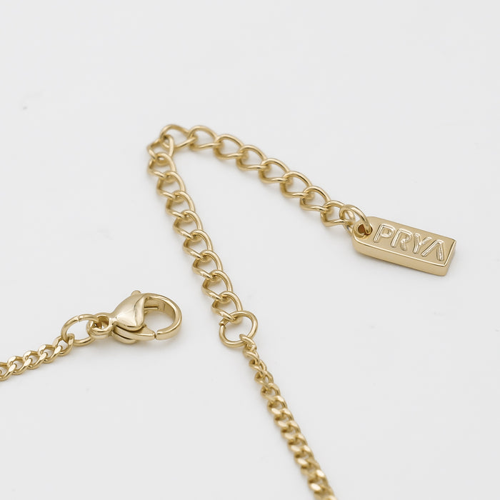 Gold Custom Personalised Name Necklace | Mini Curb Chain | By PRYA