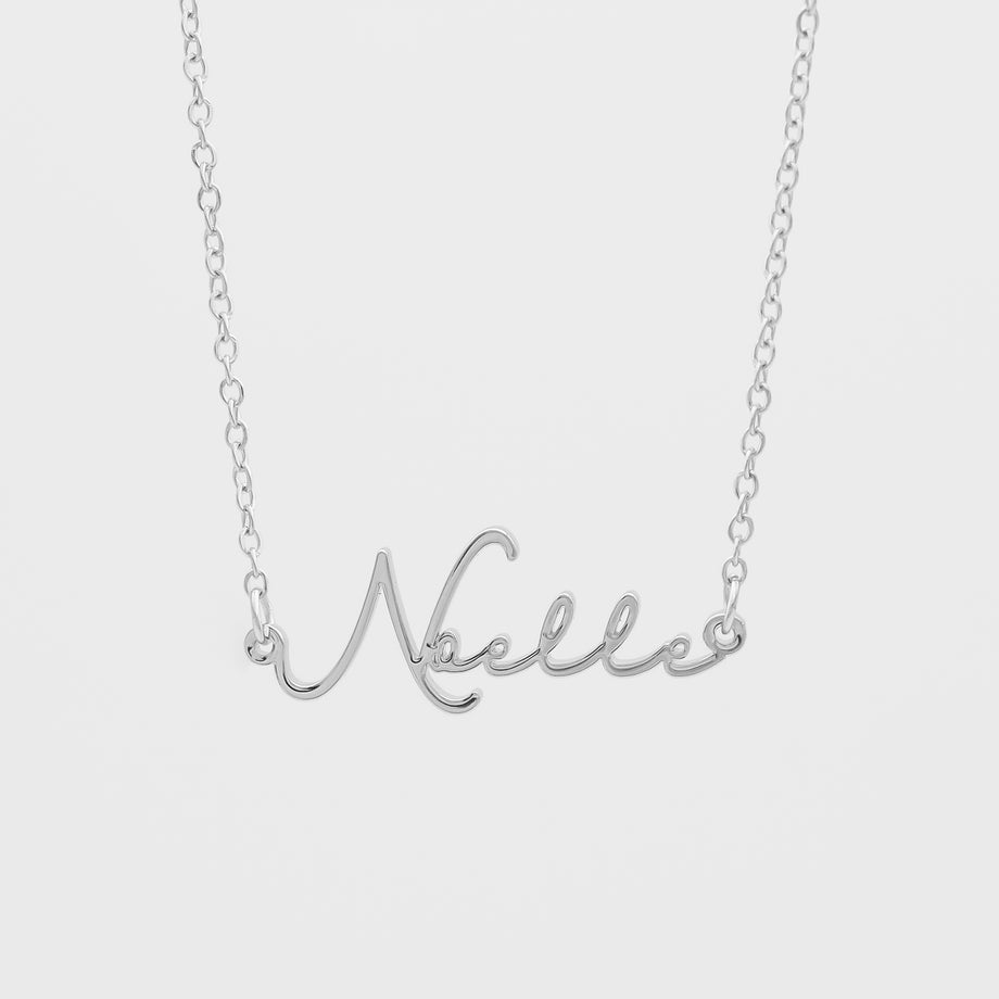 Gold Custom Personalised Name Necklace | Mini Curb Chain | By PRYA