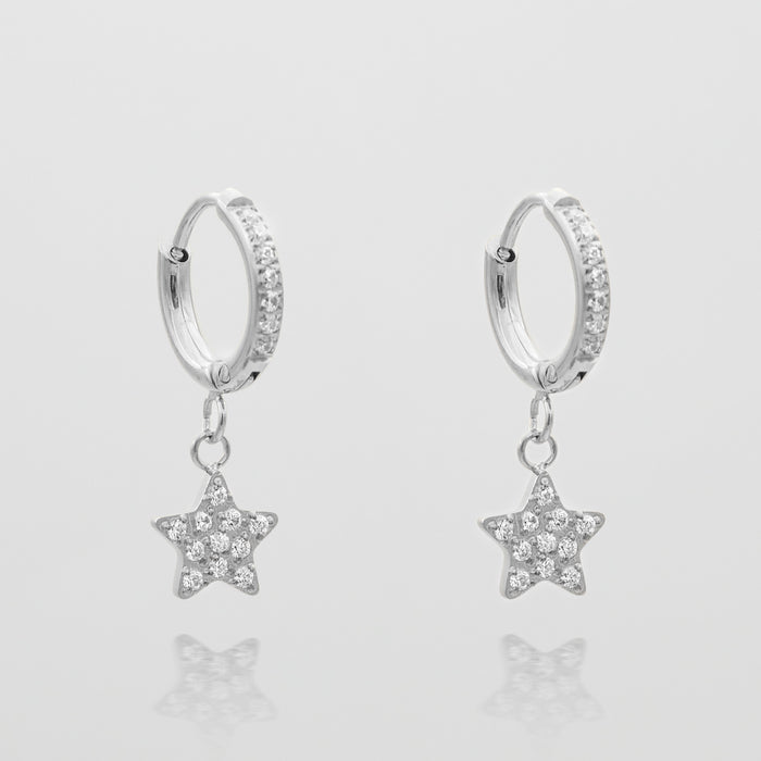 Seren Star Huggie Earrings