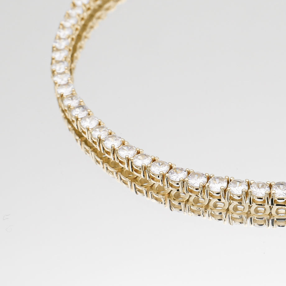 Icy tennis CZ choker in gold from prya