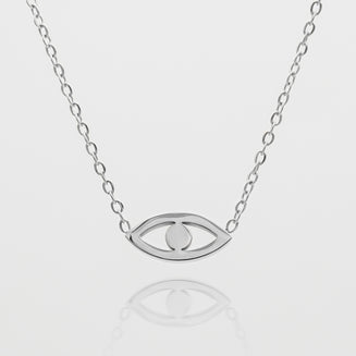 Evil eye necklace in silver