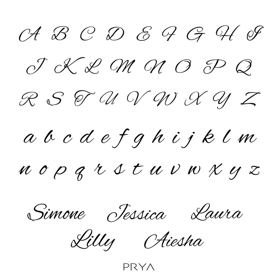 Chart to show Venice handwriting