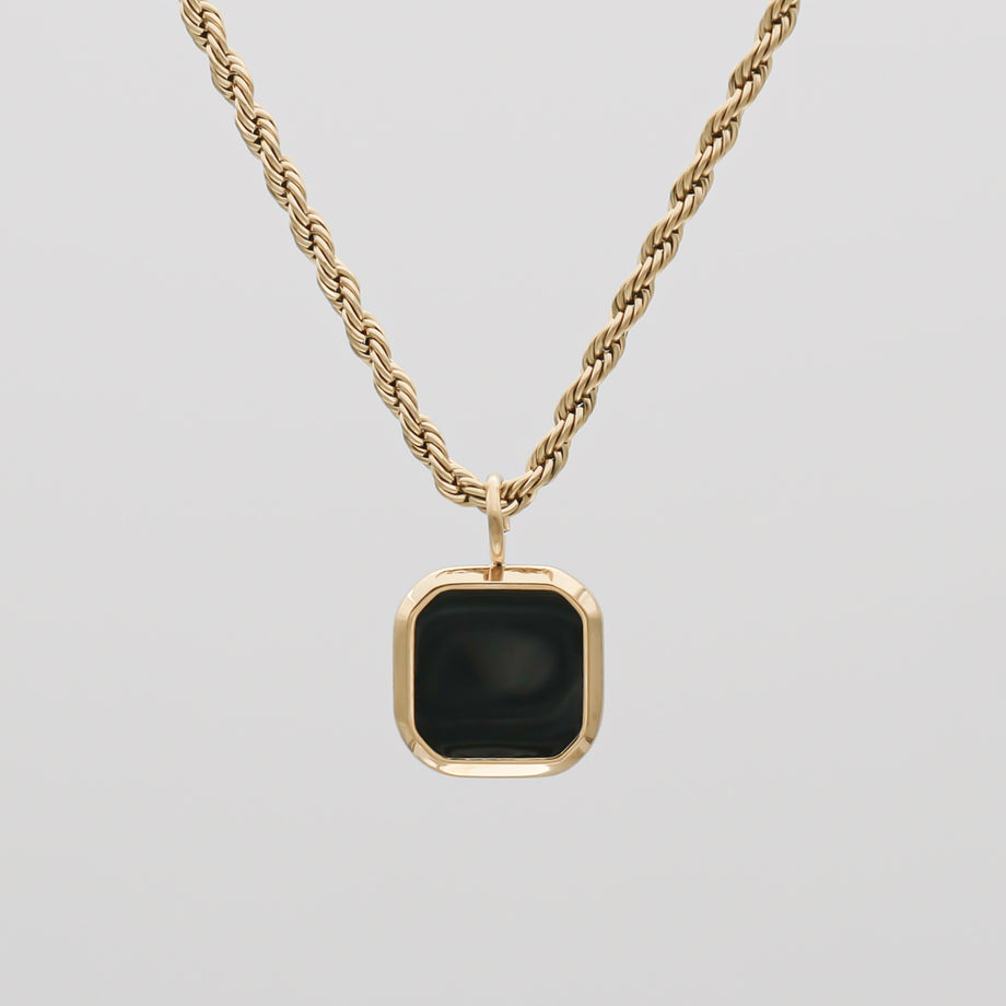 Zola Onyx Pendant Necklace by PRYA UK