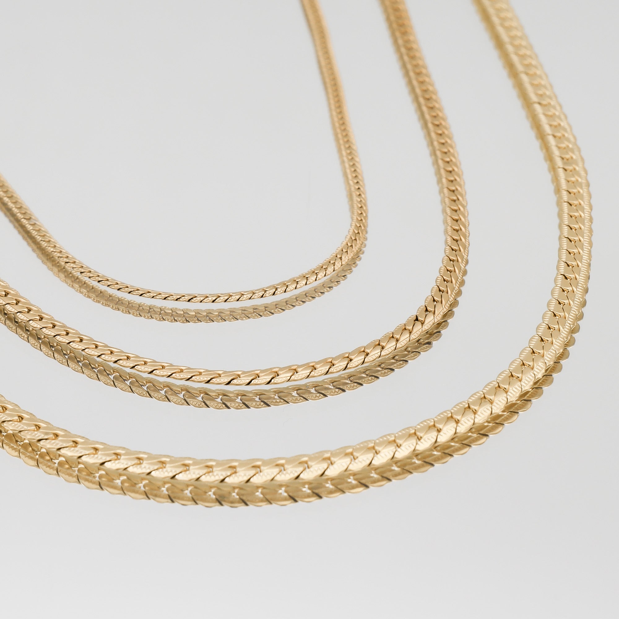 Womens unique Gold Zuri Hammered Chain collection by PRYA