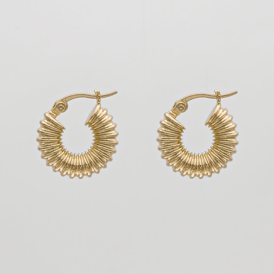 Zuri Ridge Hoop Earrings