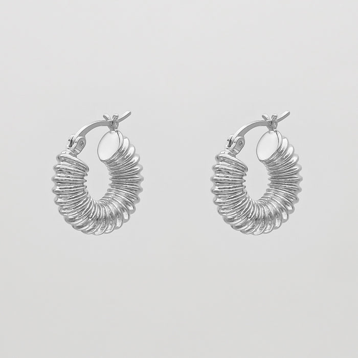 Zuri Ridge Hoop Earrings