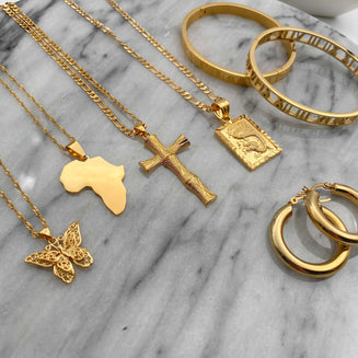 Bamboo Cross Gold Filled Necklace | PRYA