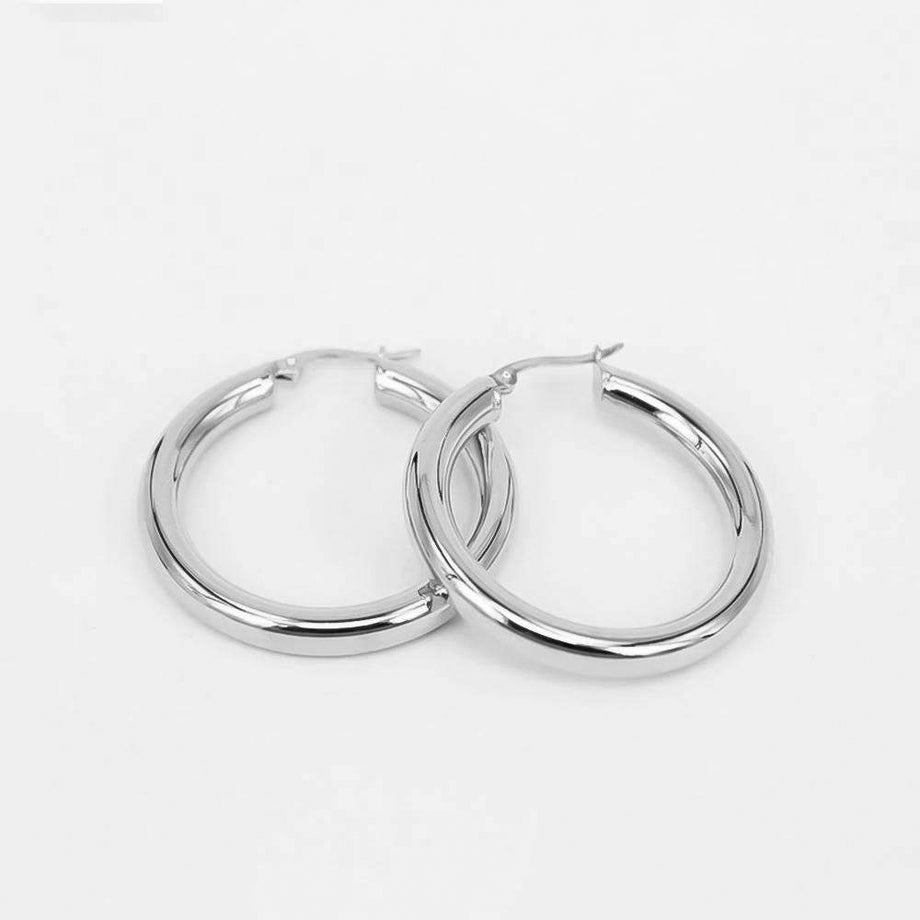 Classic Silver Filled Hoops | PRYA