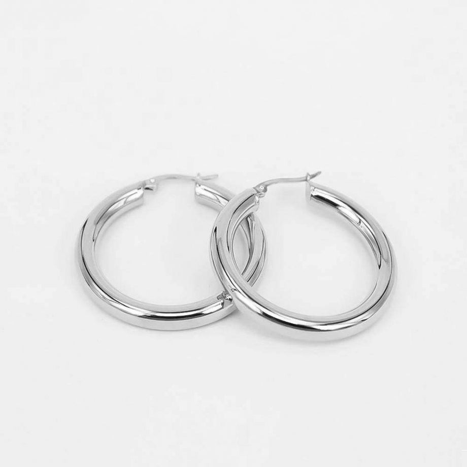 Classic Silver Filled Hoops | PRYA