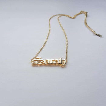 Classic Name Plate Necklace, Gold (18k Plated) / 45cm | PRYA