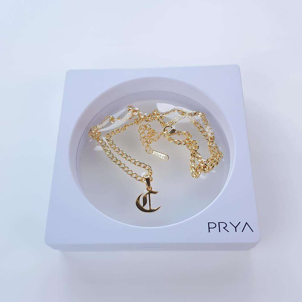 Cubana Initial Necklace - Personalised Jewellery - PRYA UK